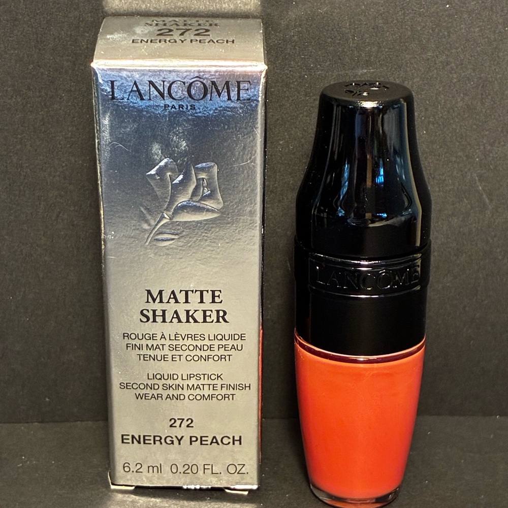 Lancôme Matte Shaker Liquid Lipstick (272) Energy Peach Full Size DISCONTINUED!